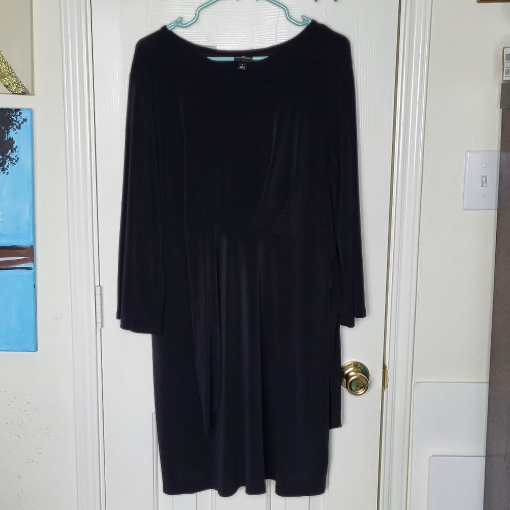 Black Wrap Dress with Tie Size L